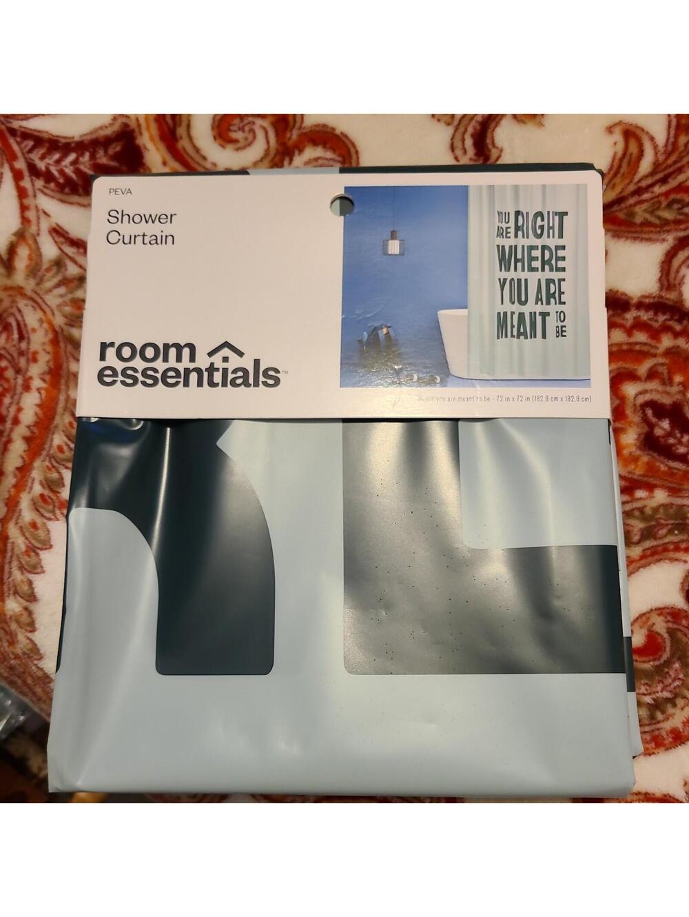 Room Essentials “You're Right Where You Are Meant To Be"  72”x72” Shower Curtain